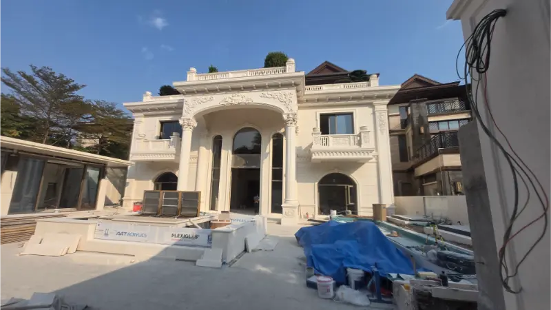 Proiect de instalare și dezmembrare a piscinei interioare Blueway Villa: Emerald Mountain Villa, Songshan Lake, Dongguan